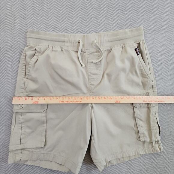 Highland Originals Men's Size XL Tan Cargo Shorts Drawstring 6 Pockets 8" Inseam - Picture 4 of 11